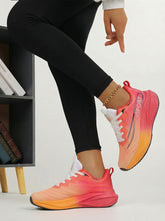 Coral Orange Women's Athletic Running Sneakers | Breathable Lightweight | Edixim
