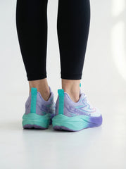 White Teal Purple Women's Athletic Running Sneakers | Breathable Lightweight | Edixim