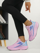 Light Pink Blue Women's Athletic Running Sneakers | Breathable Lightweight | Edixim