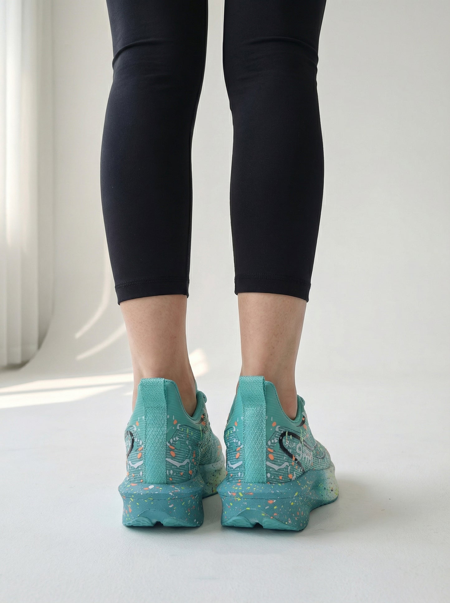 Teal Splatter Women's Athletic Running Sneakers | Breathable Lightweight | Edixim