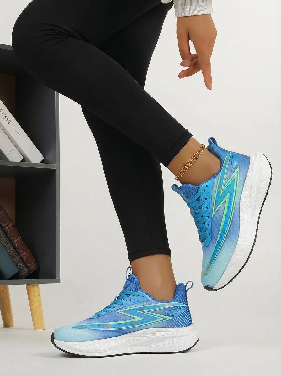 Sky Blue Gradient Women's Lightweight Running Sneakers | Breathable Athletic Trainers Edixim