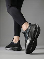 Black Blue Women's Athletic Running Sneakers | Breathable Lightweight | Edixim