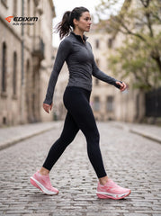 EDIXIM Pink Gradient Mesh Women Running Sneakers Light Cushion Athletic Shoes for Yoga Jogging Gym Daily Wear Run Further