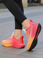 Coral Orange Women's Athletic Running Sneakers | Breathable Lightweight | Edixim