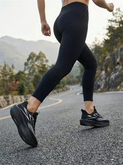 Black White Women's Athletic Running Sneakers | Breathable Lightweight | Edixim
