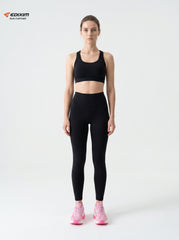 Bright Pink Gradient Flyknit Women Running Sneakers Lightweight Shock Absorbing Athletic Shoes EDIXIM