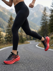 Black Red Gradient Women's Athletic Running Sneakers | Breathable Lightweight | Edixim