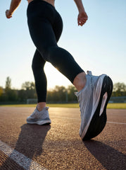 Light Gray Gradient Flyknit Women Running Sneakers Lightweight Shock Absorbing Athletic Shoes PAULSEGNA