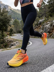 Orange Yellow Pink Gradient Women's Athletic Running Sneakers | Breathable Lightweight | Edixim