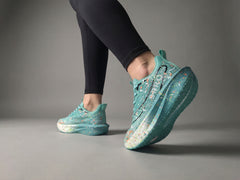 Teal Multicolor Splatter Women's Athletic Running Sneakers | Breathable Lightweight | Edixim
