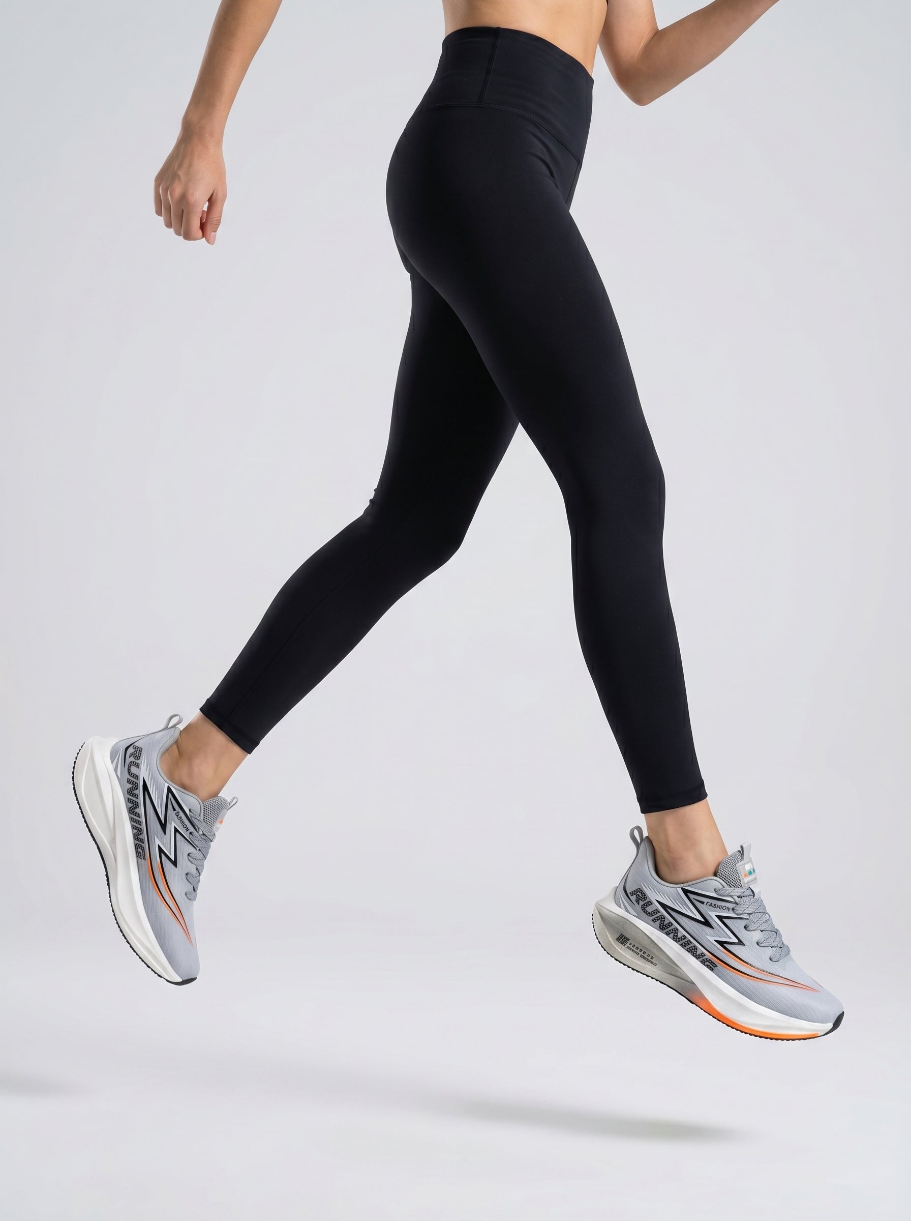 Grey Orange Women's Athletic Running Sneakers | Breathable Lightweight | Edixim