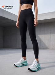 EDIXIM White Mint Green BOA Quick Twist Women Running Sneakers Thick Cushion Shock Absorbing Athletic Trainers for Marathon Gym Yoga Daily Workout Run Further
