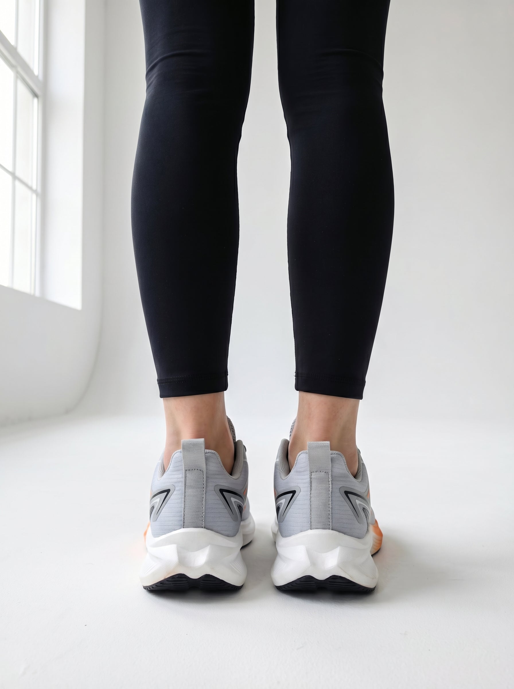Grey Orange Women's Athletic Running Sneakers | Breathable Lightweight | Edixim