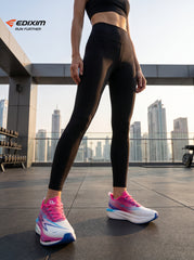 EDIXIM Pink Blue Gradient Women Running Sneakers Full-Body E-commerce Product Copy