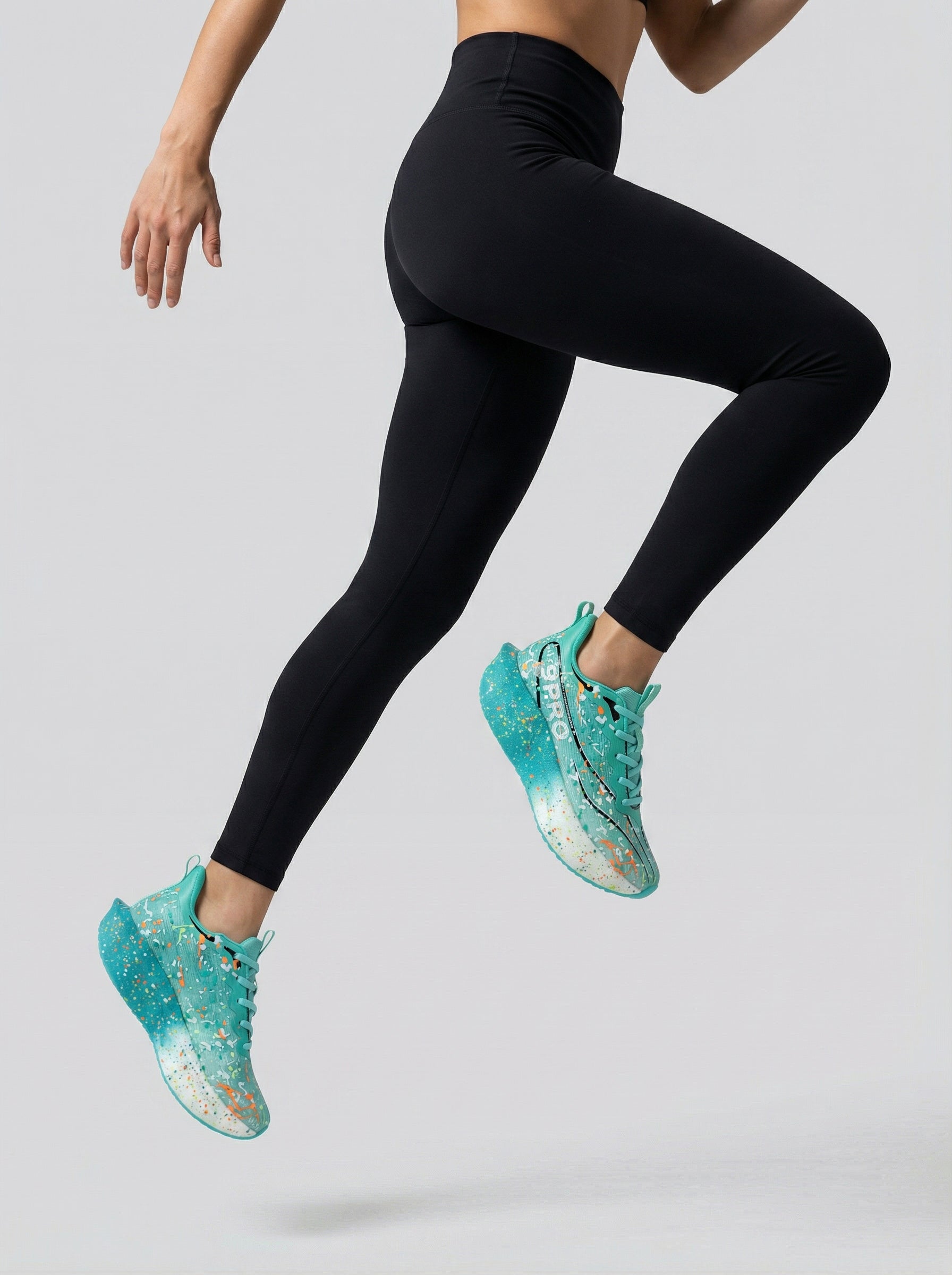 Teal Splatter Women's Athletic Running Sneakers | Breathable Lightweight | Edixim