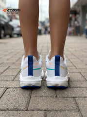 EDIXIM White Multicolor Mesh Women Running Sneakers Light Cushioned Athletic Shoes Run Further