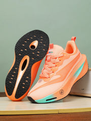 Coral Orange Women's Athletic Running Sneakers | Breathable Lightweight | Edixim