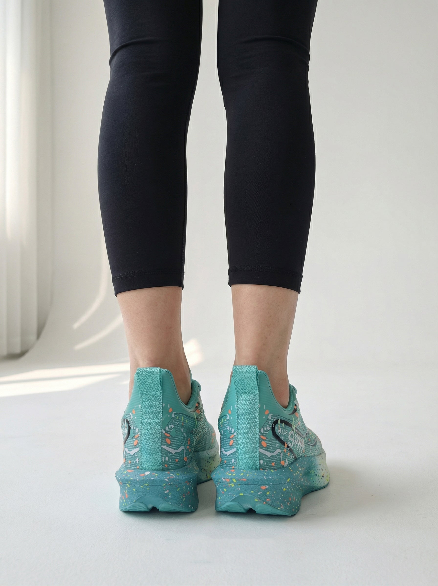 Teal Splatter Women's Athletic Running Sneakers | Breathable Lightweight | Edixim