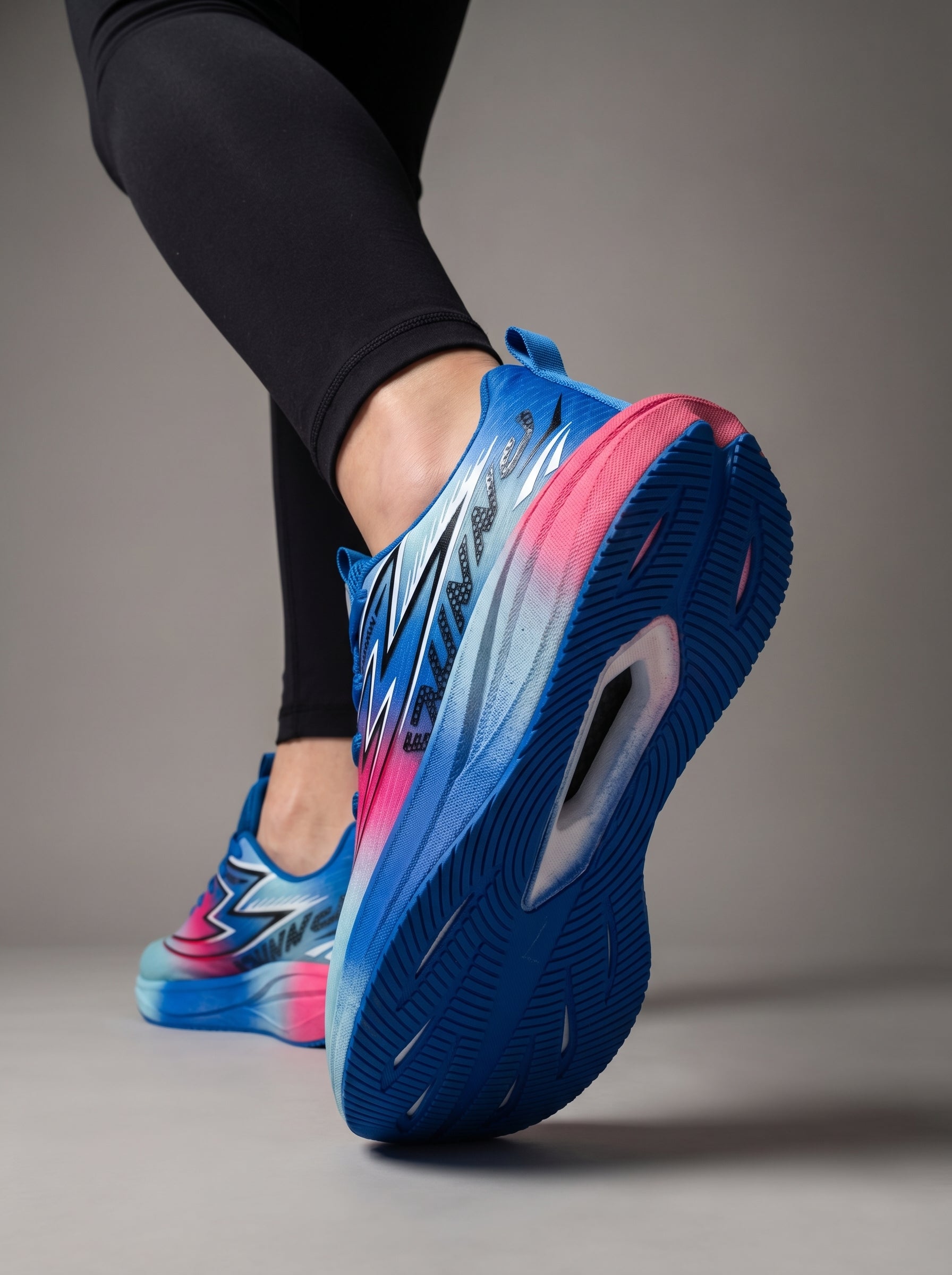 Blue Pink Gradient Women's Athletic Running Sneakers | Breathable Lightweight | Edixim