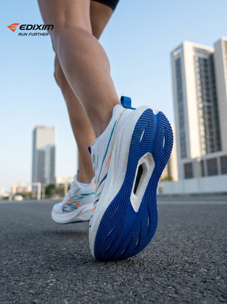 EDIXIM White Multicolor Mesh Women Running Sneakers Light Cushioned Athletic Shoes Run Further