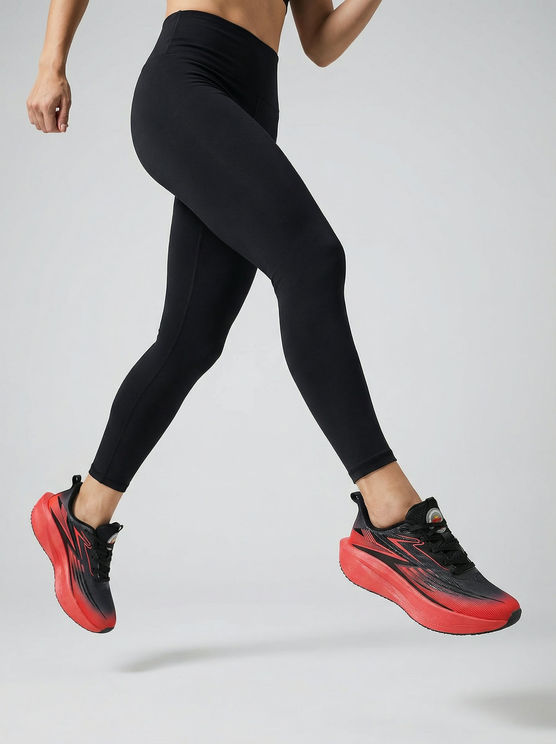Black Red Gradient Women's Athletic Running Sneakers | Breathable Lightweight | Edixim