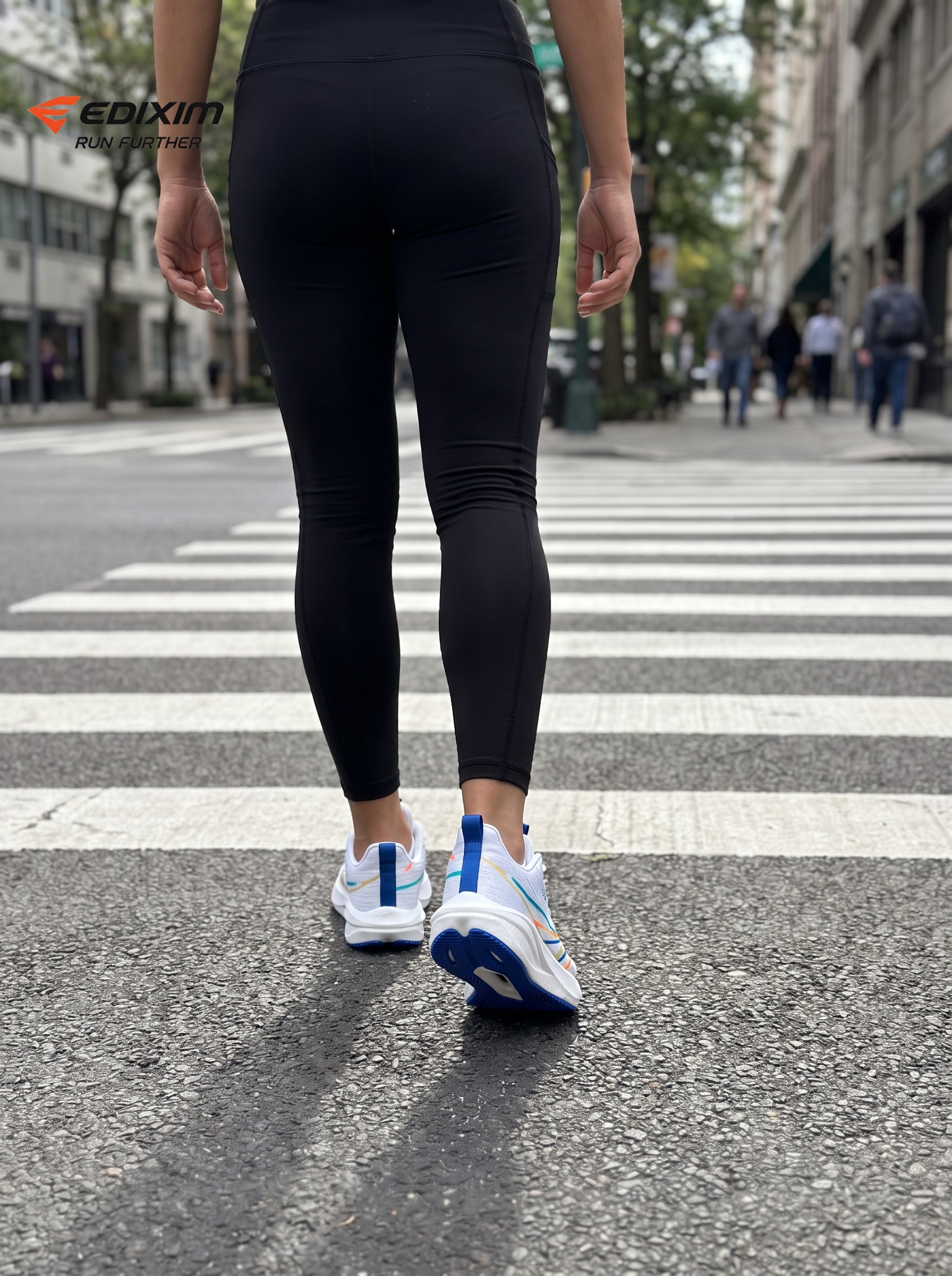 EDIXIM White Multicolor Mesh Women Running Sneakers Light Cushioned Athletic Shoes Run Further