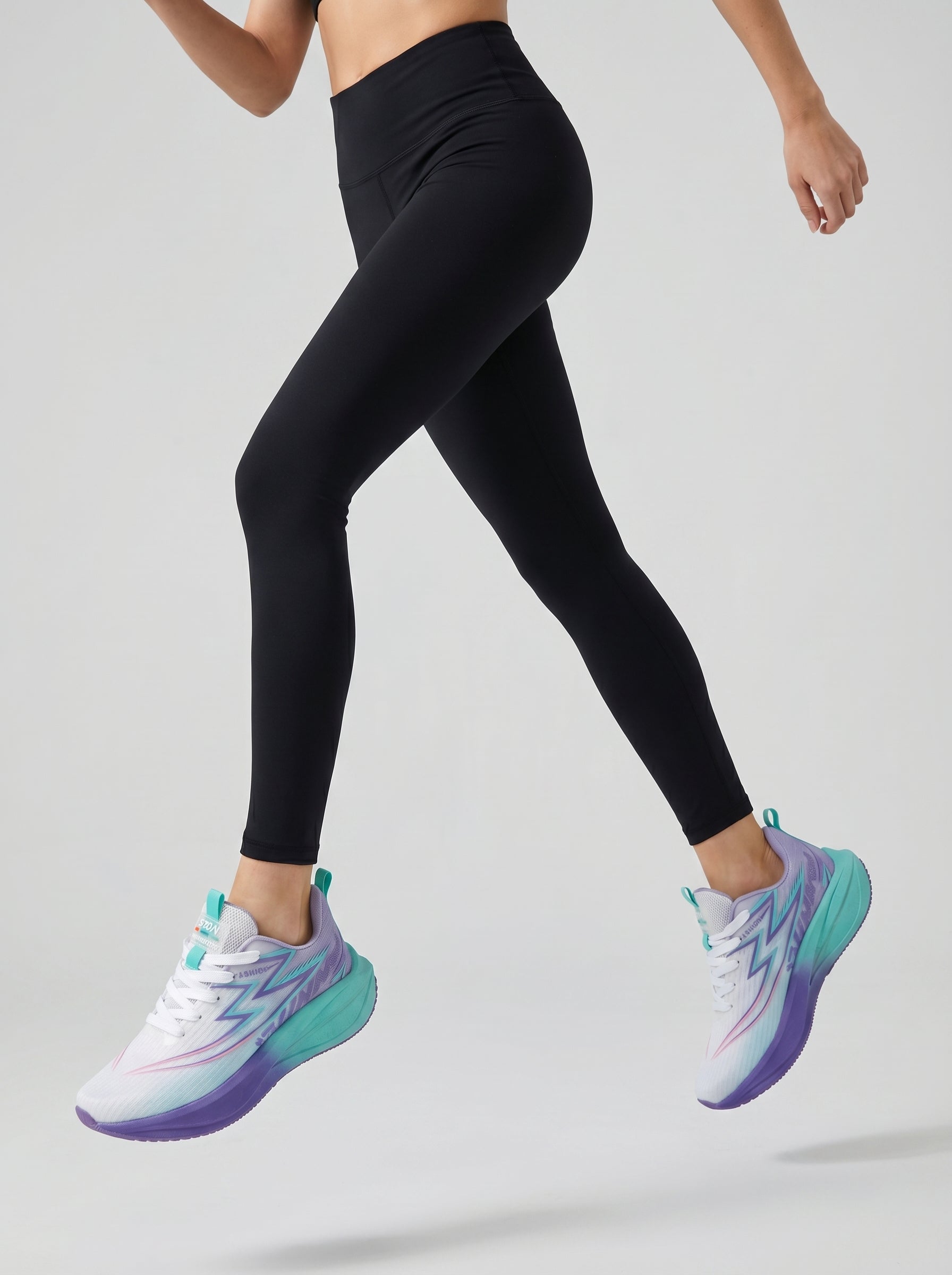 White Teal Purple Women's Athletic Running Sneakers | Breathable Lightweight | Edixim
