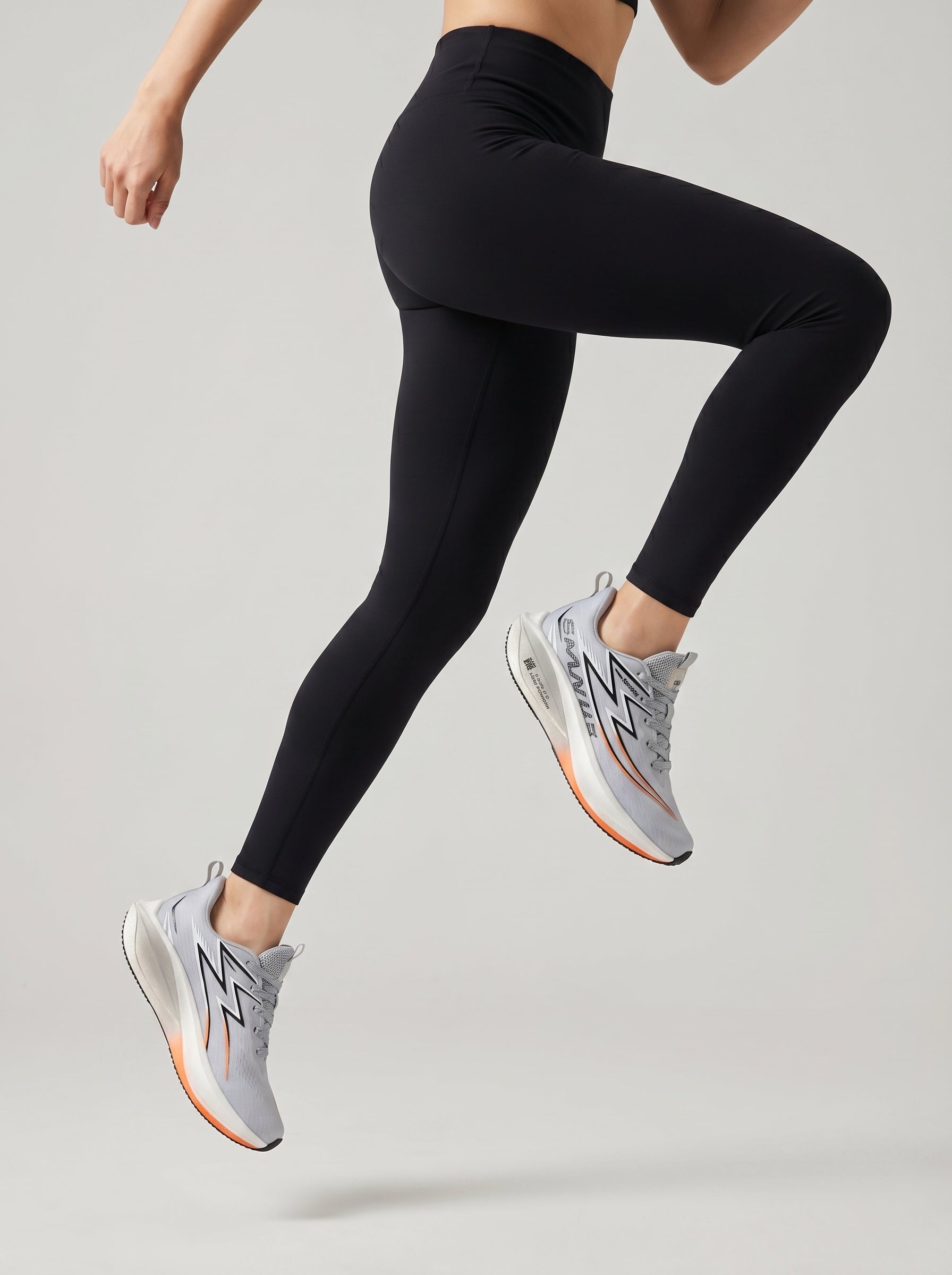 Grey Orange Women's Athletic Running Sneakers | Breathable Lightweight | Edixim