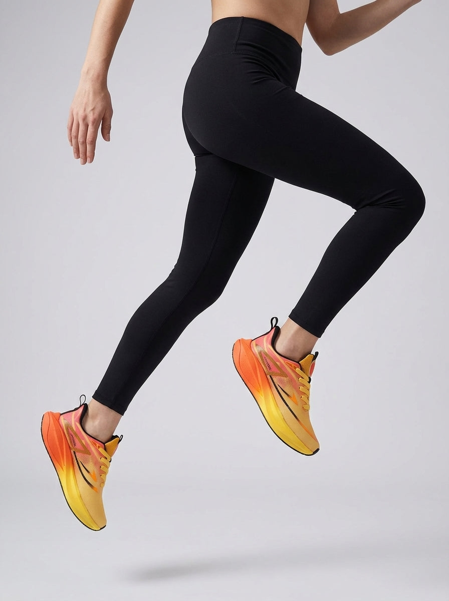Orange Yellow Pink Gradient Women's Athletic Running Sneakers | Breathable Lightweight | Edixim