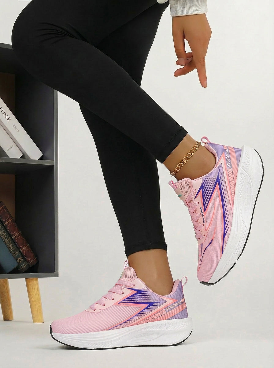 Pink Purple Women's Athletic Running Sneakers | Breathable Lightweight | Edixim