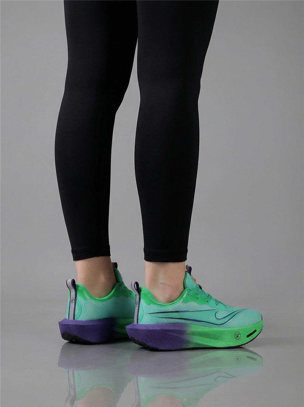 Mint Green Purple Women's Athletic Running Sneakers | Breathable Lightweight | Edixim