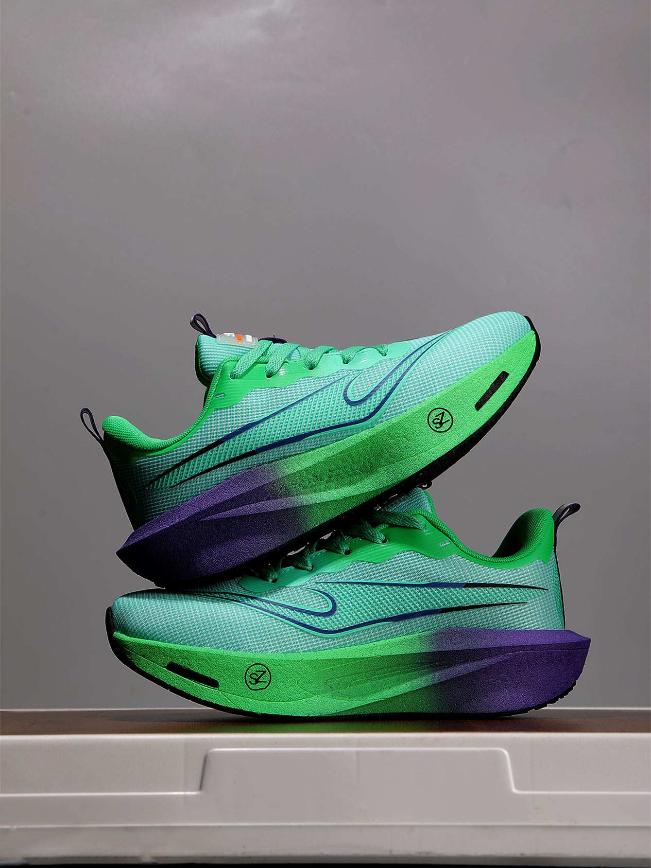Mint Green Purple Women's Athletic Running Sneakers | Breathable Lightweight | Edixim