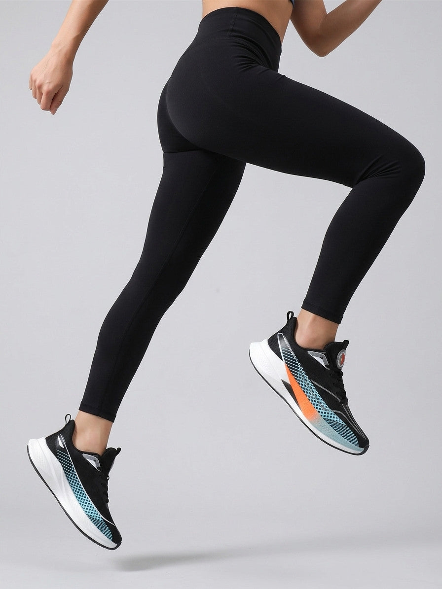 Black Teal Orange Women's Athletic Running Sneakers | Breathable Lightweight | Edixim